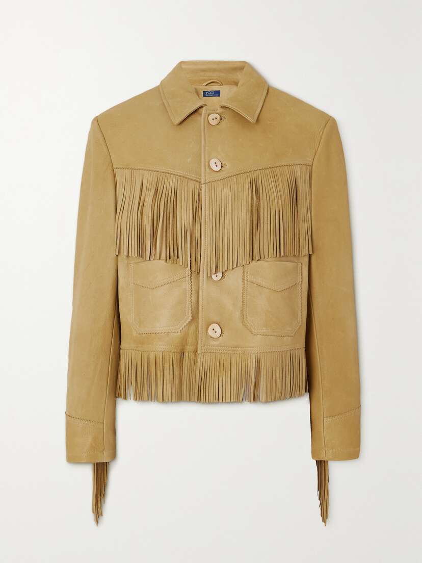 Polo Ralph Lauren Fringed Leather Jacket