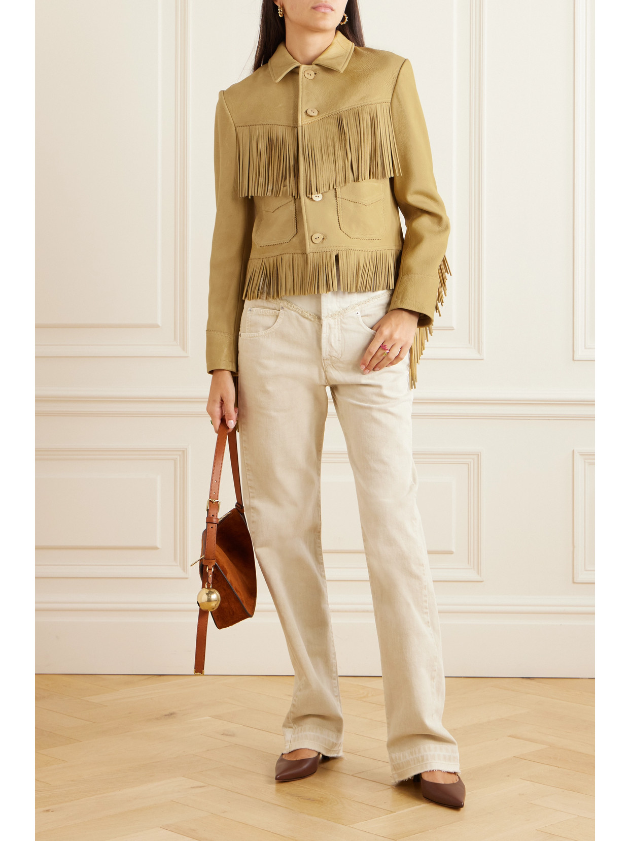 POLO RALPH LAUREN FRINGED LEATHER JACKET