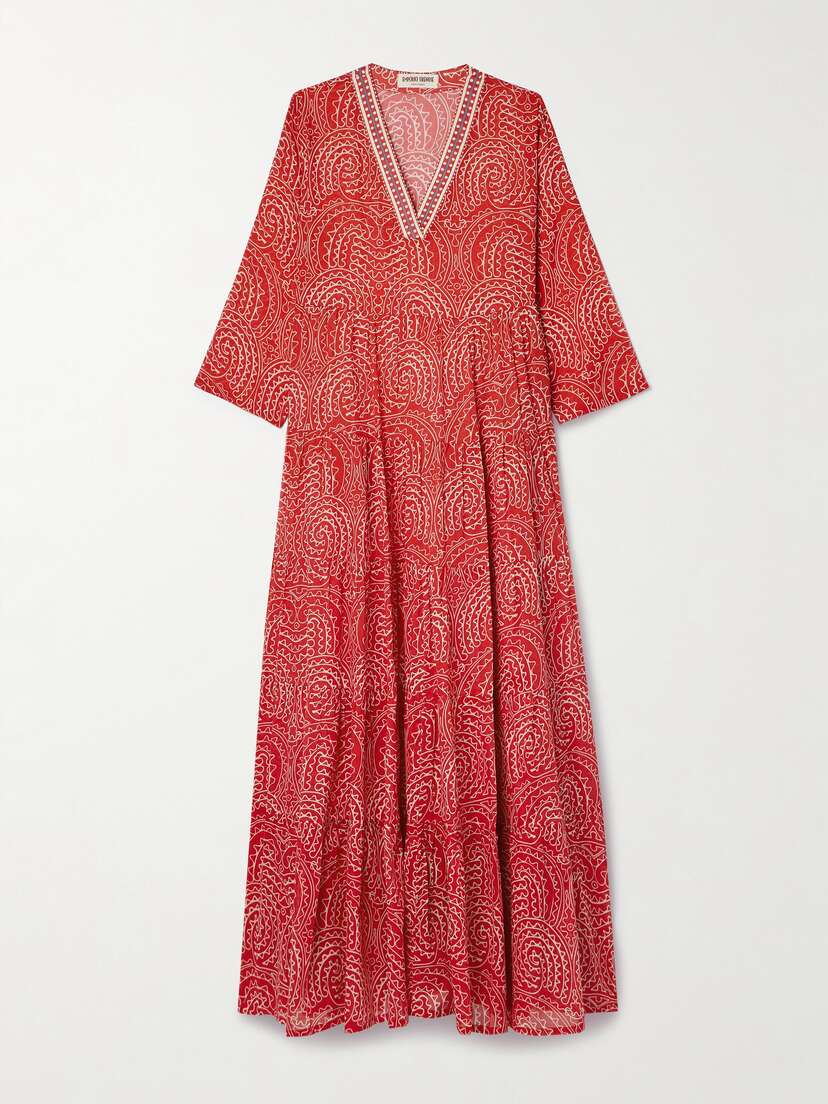 Emporio Sirenuse + Net Sustain Alba Printed Cotton-voile Maxi Dress