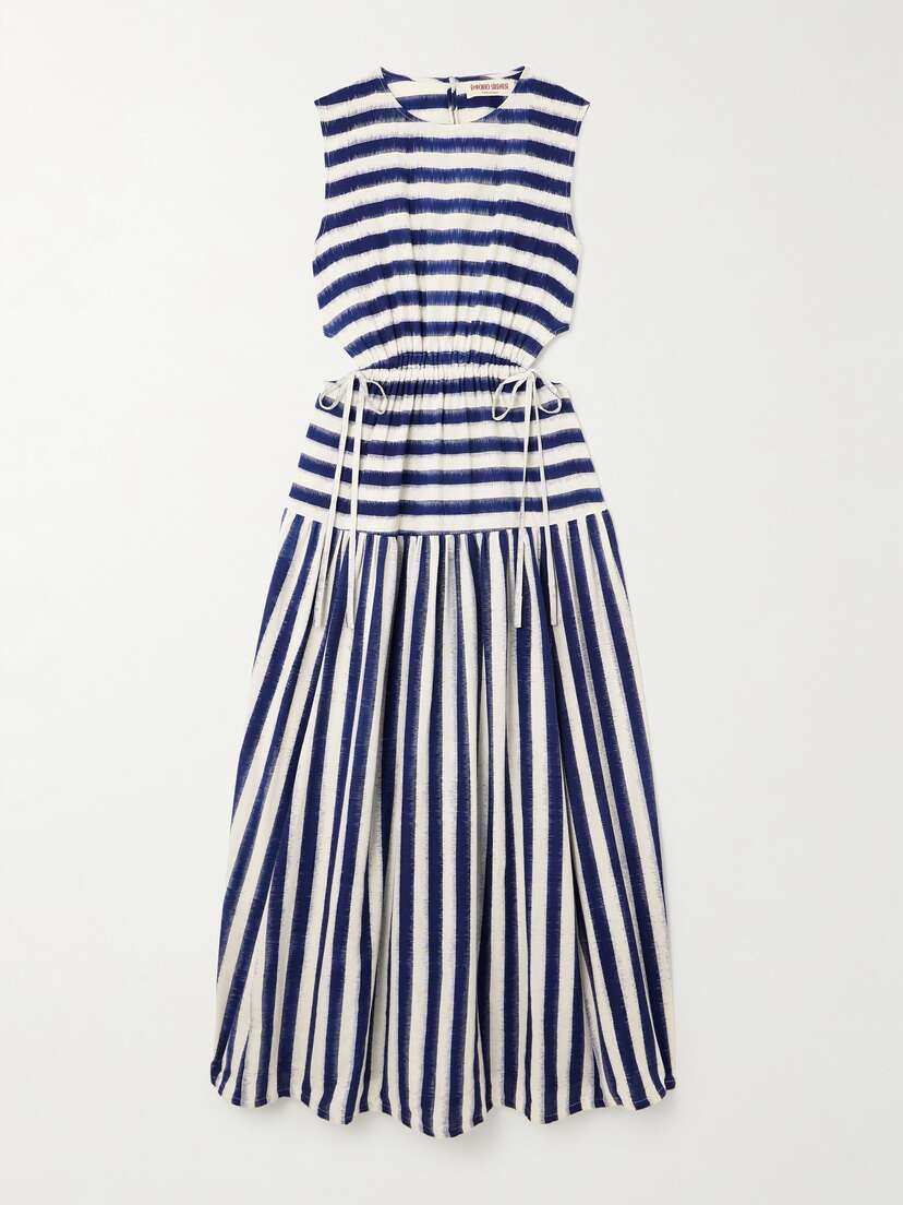 Emporio Sirenuse + Net Sustain Pulcheria Striped Cotton Maxi Dress