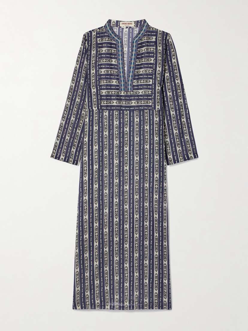 Emporio Sirenuse + Net Sustain Giada Printed Cotton-voile Kaftan