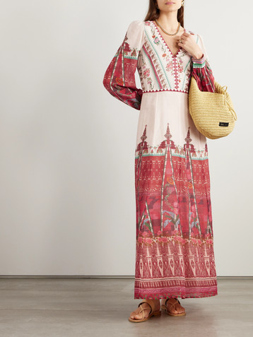 Emporio Sirenuse + NET SUSTAIN Adelaide printed cotton-voile maxi dress