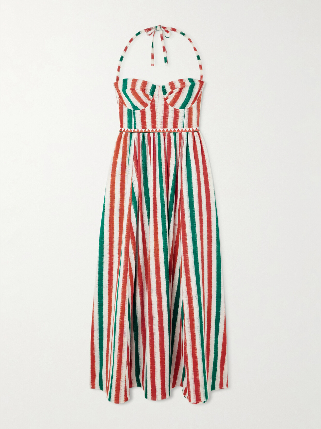 Emporio Sirenuse + Net Sustain Johanna Striped Cotton Maxi Dress In Multi