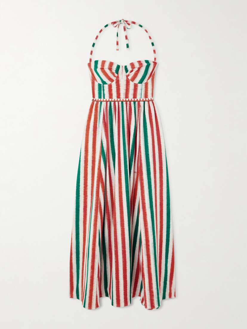 Emporio Sirenuse + Net Sustain Johanna Striped Cotton Maxi Dress