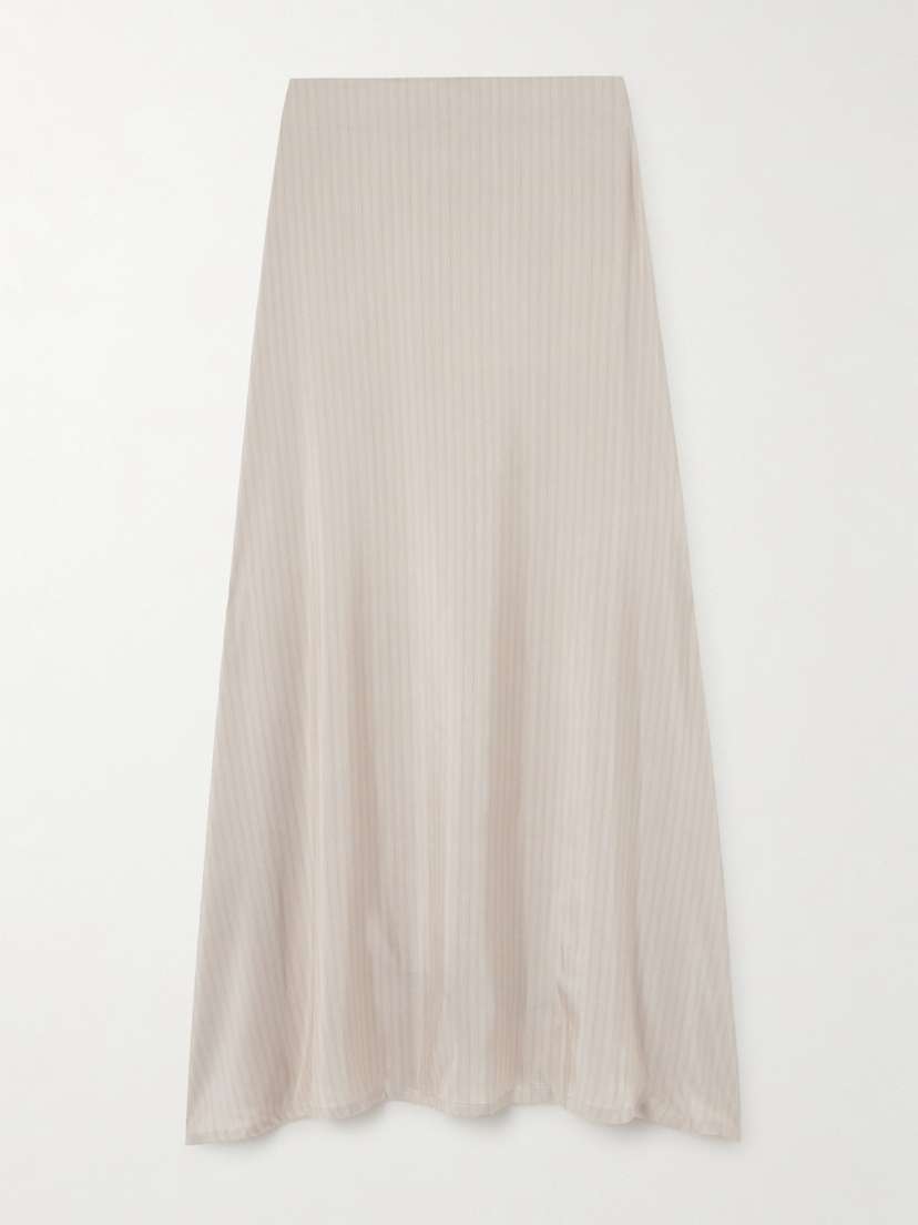 Giuliva Heritage Lena Striped Silk-voile Maxi Skirt