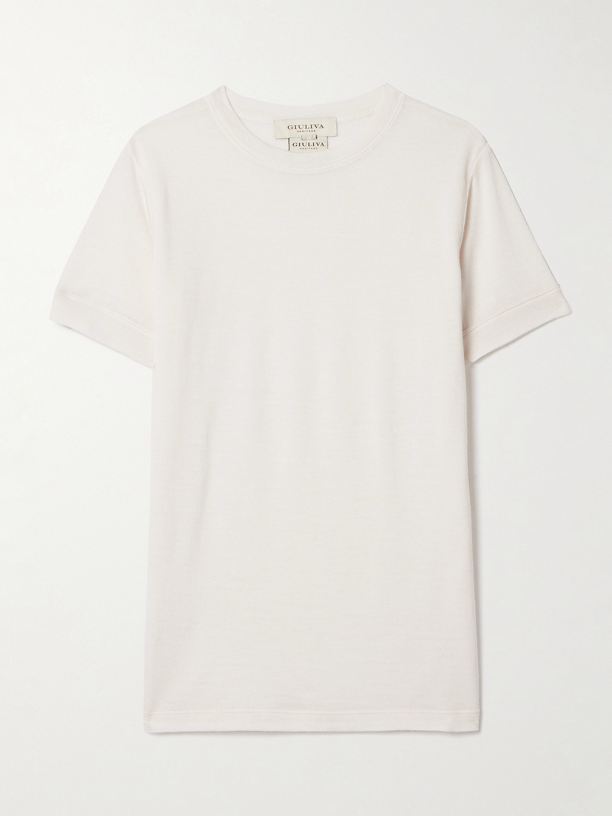 Giuliva Heritage The Dardo Wool T-shirt In Ivory