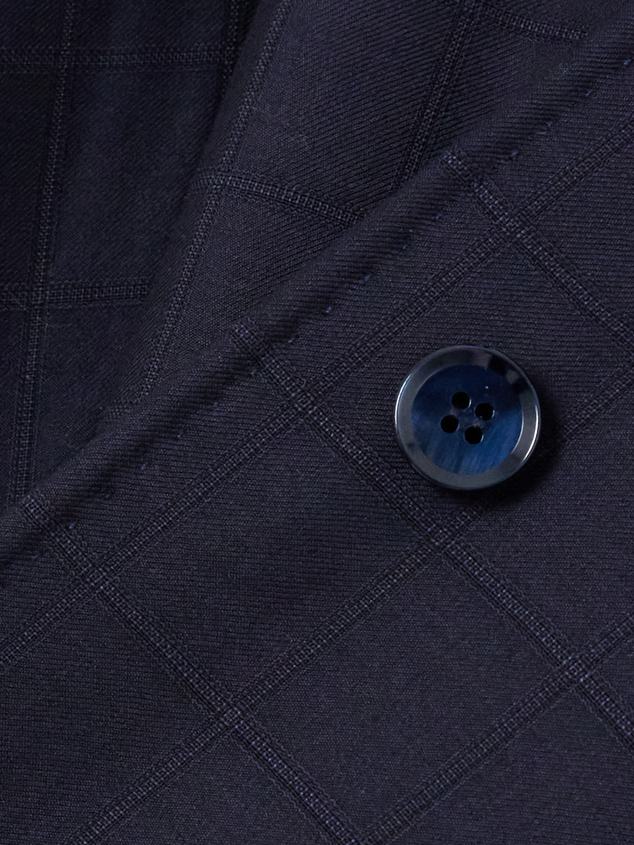 Giuliva Heritage The Dust Windowpane-wool Coat In Blue
