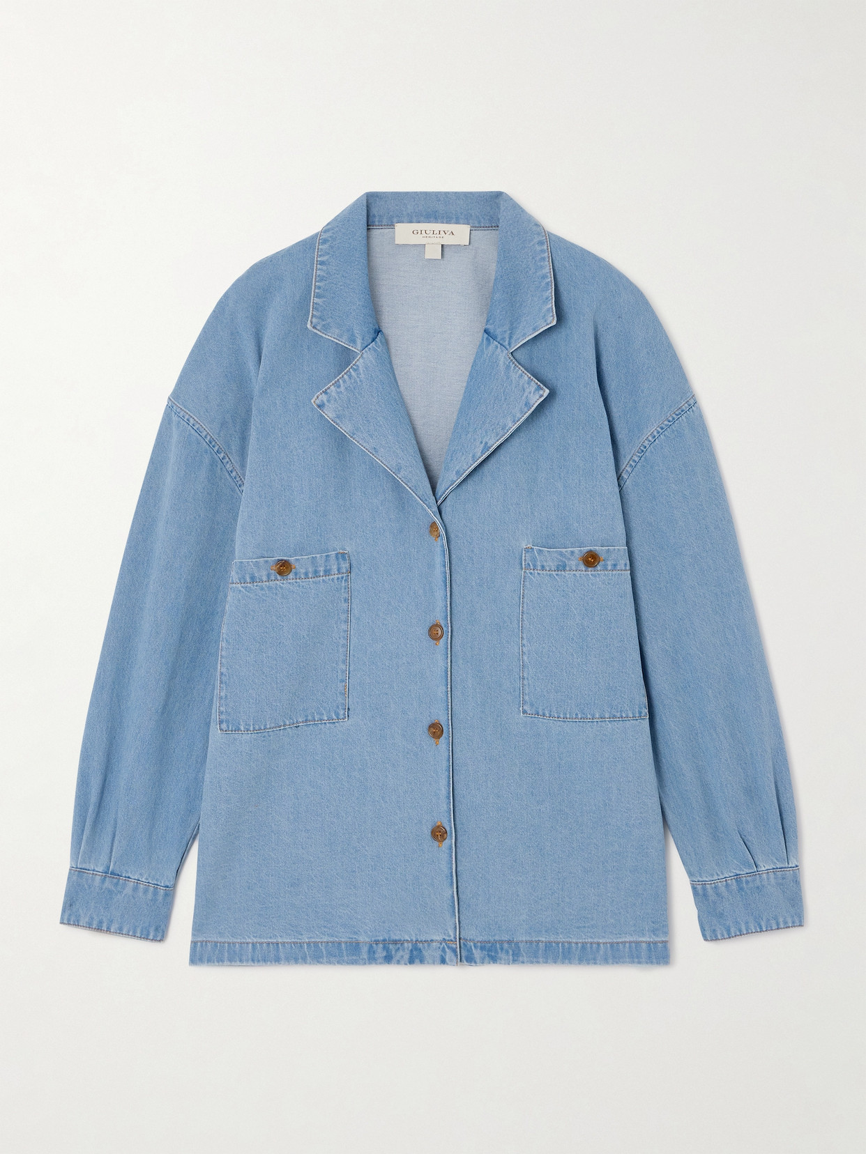 Giuliva Heritage Meryl Denim Shirt In Blue