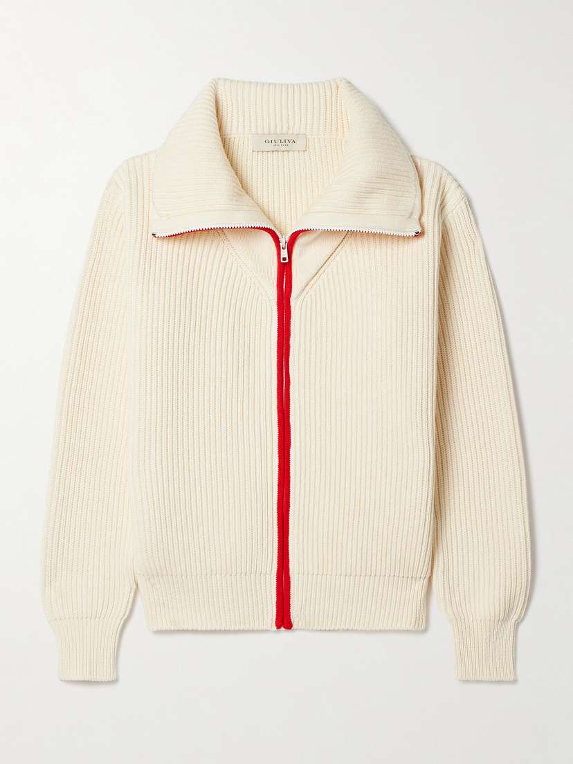 Giuliva Heritage The Leandra Ribbed Cotton Turtleneck Sweater