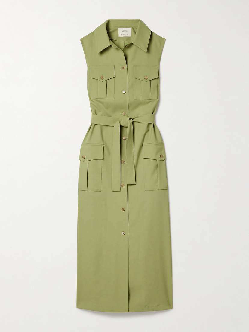 Giuliva Heritage The Mary Angel Wool-twill Midi Dress