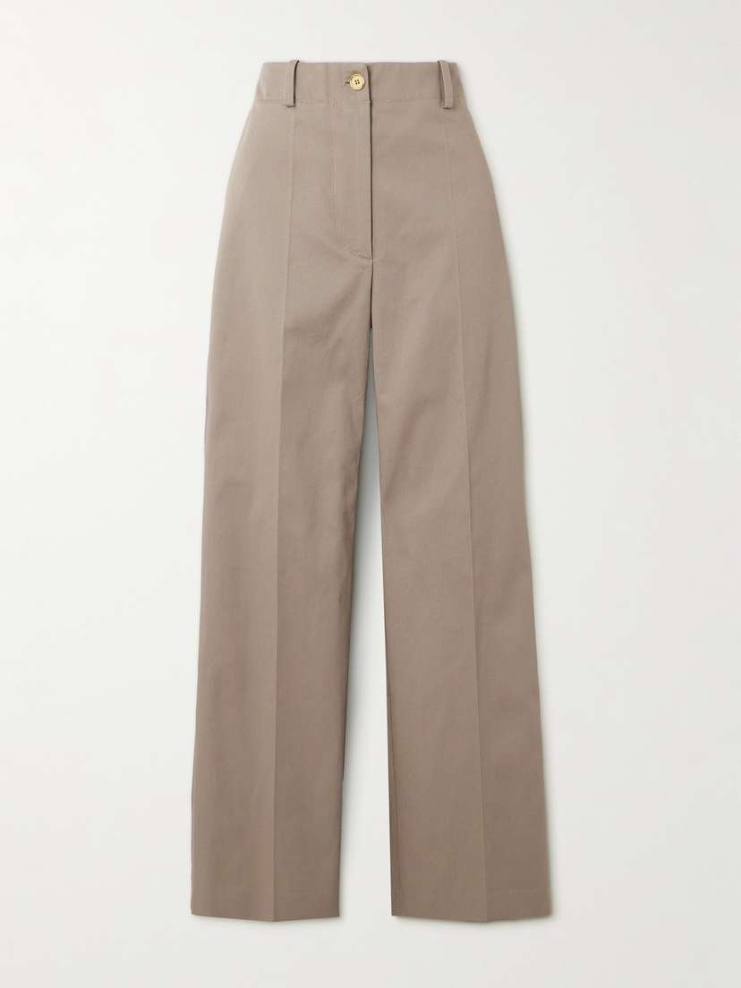 Patou Cotton-twill Wide-leg Pants