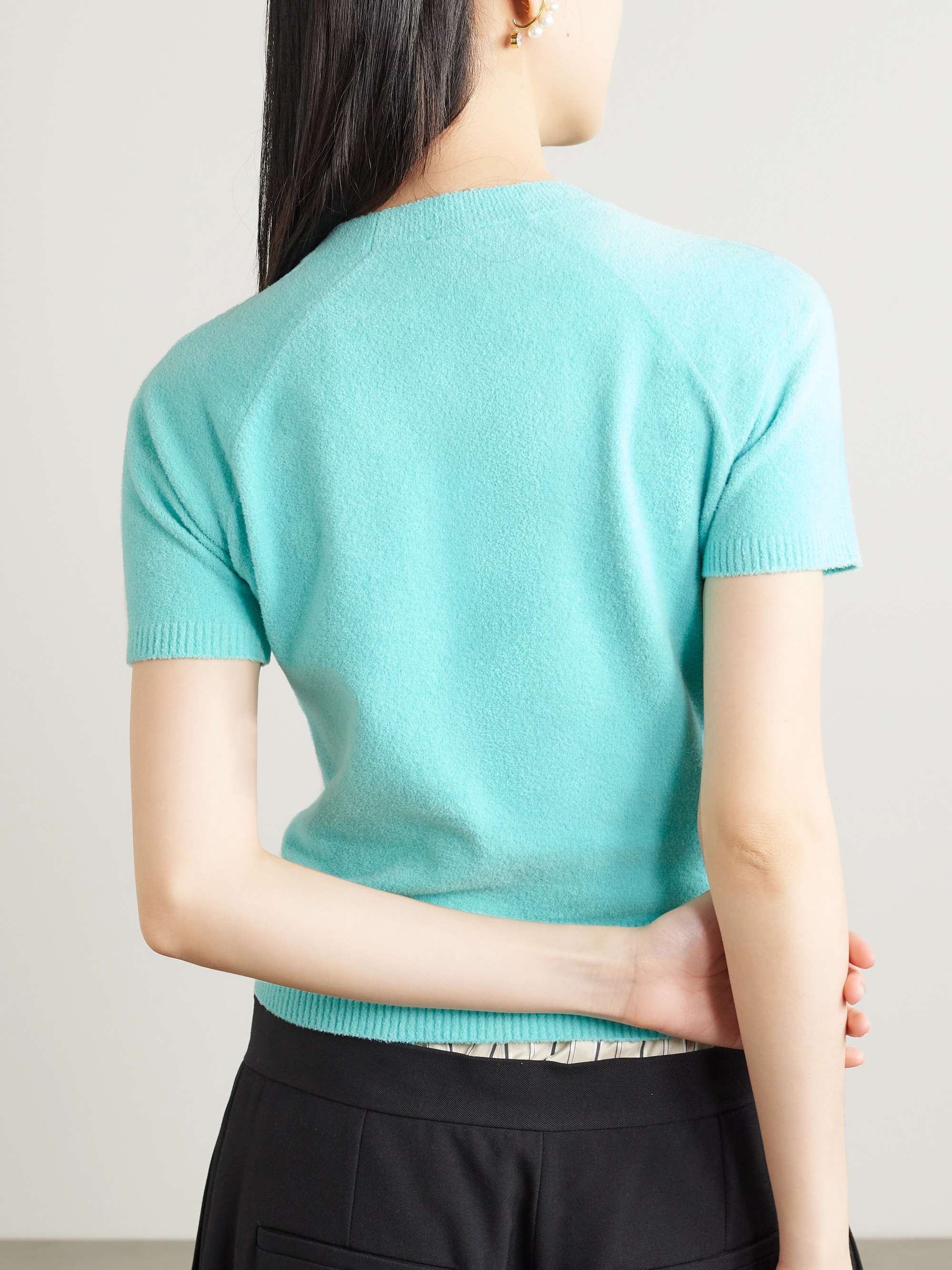PATOU Jacquard-knit cotton-blend sweater