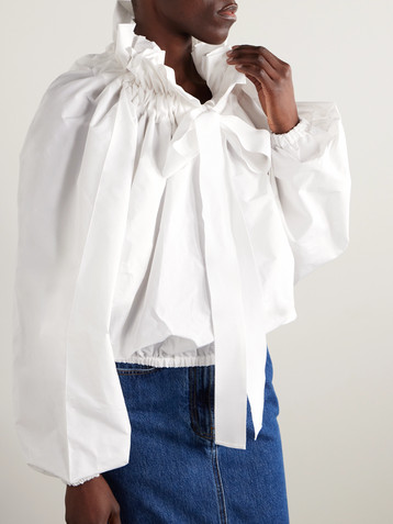 Patou Ruffled poplin blouse