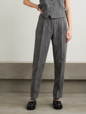 Golden Goose Pleated wool-blend straight-leg pants