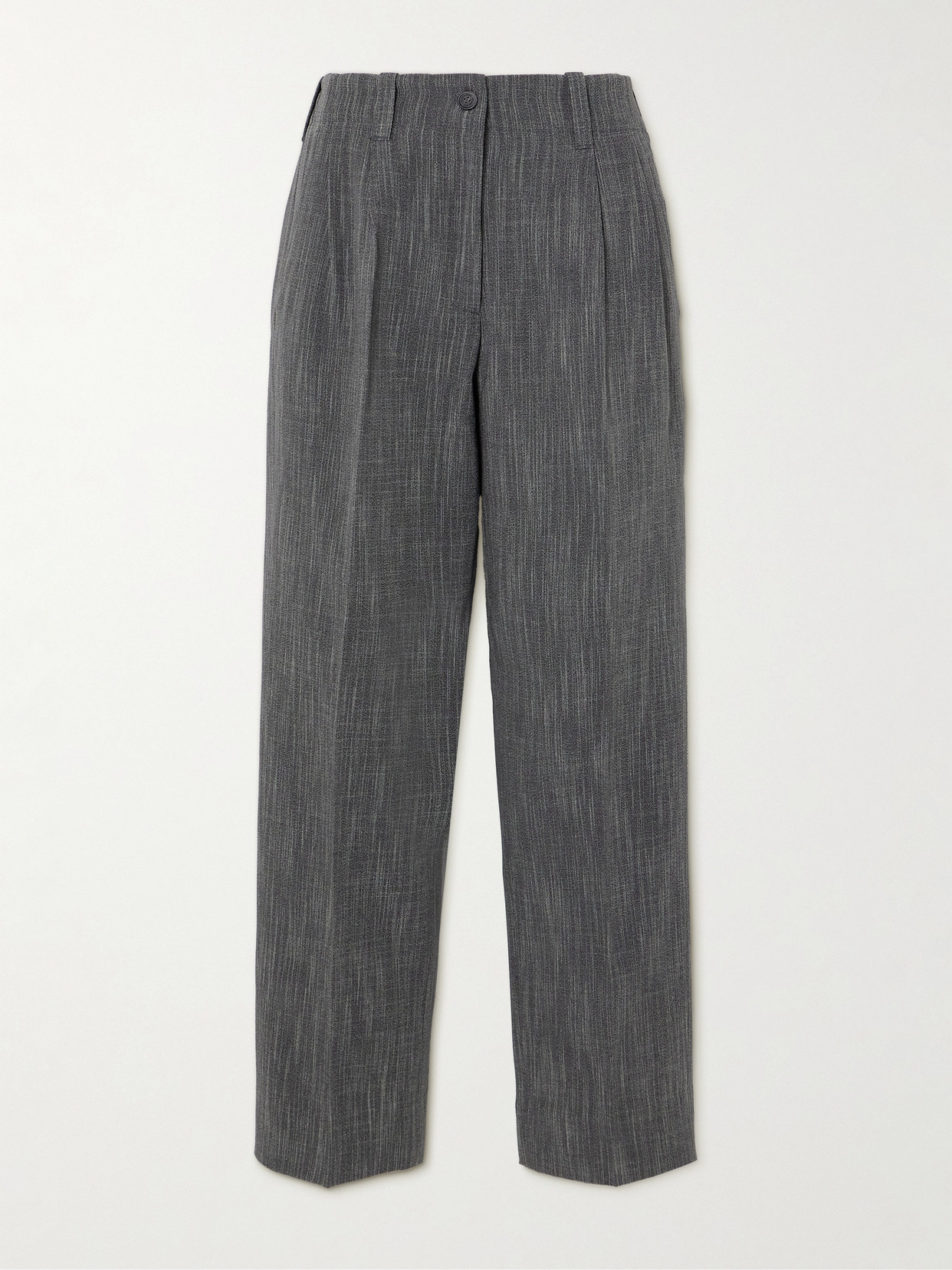 Golden Goose - Pleated Wool-blend Straight-leg Pants - Brown