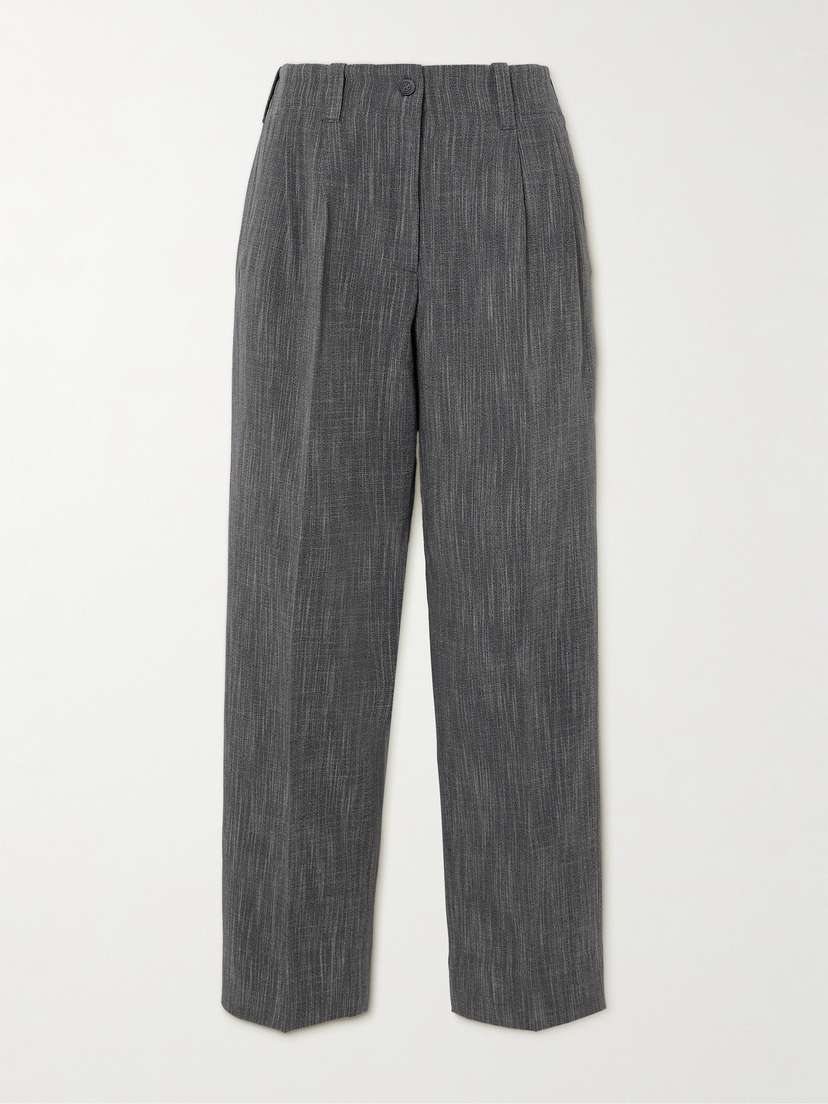 Golden Goose Pleated Wool-blend Straight-leg Pants