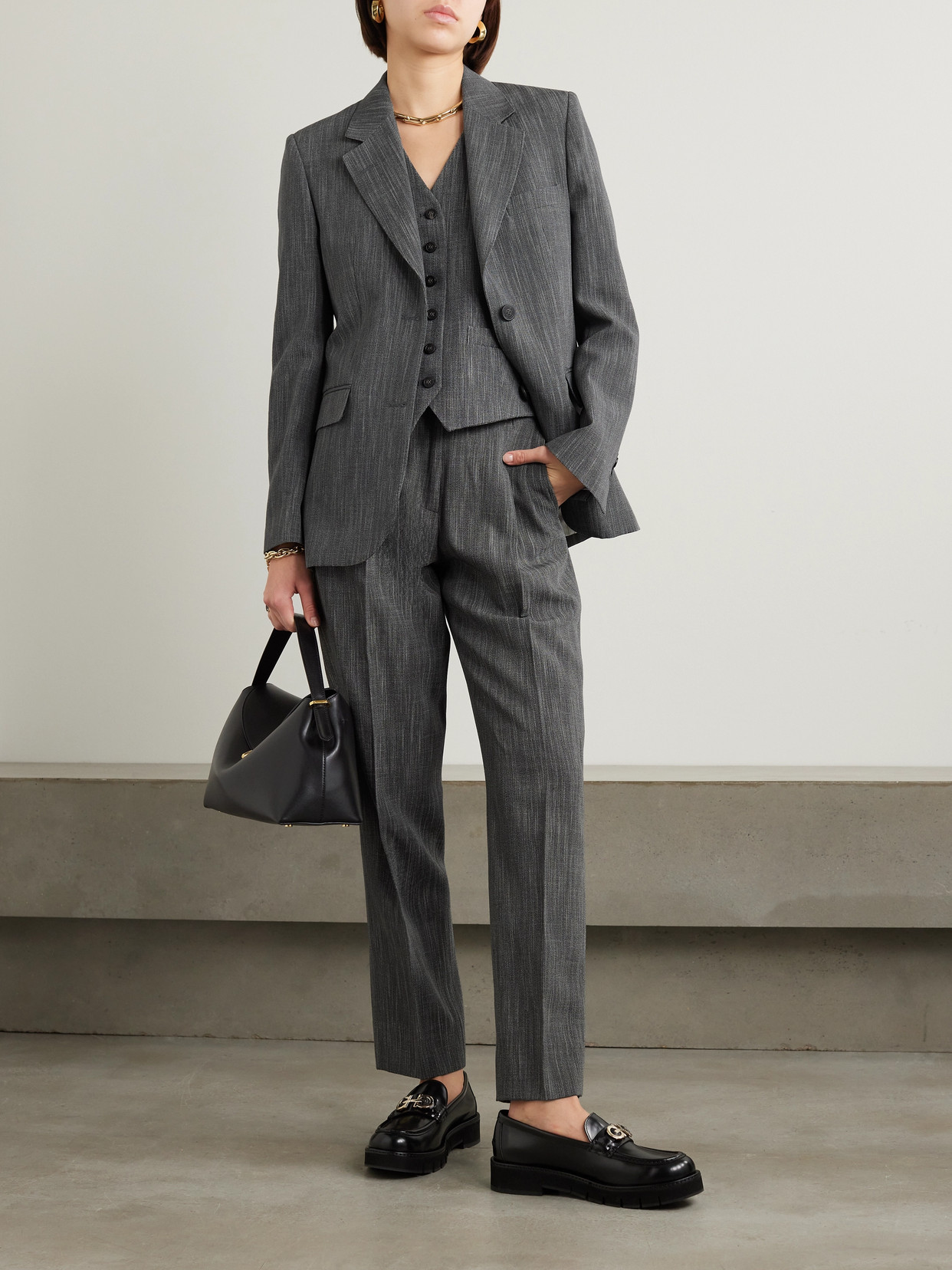 Golden Goose Wool-blend Blazer In Brown