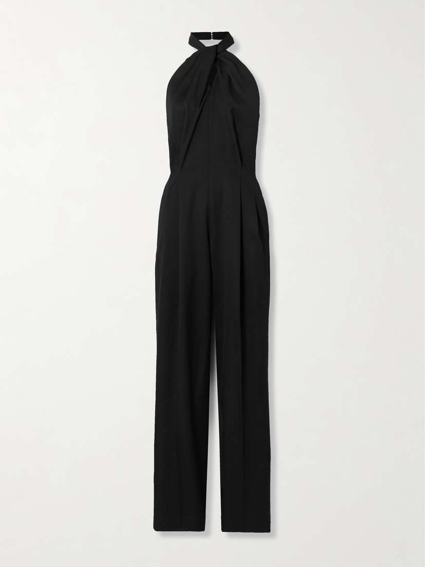 Golden Goose Journey Cutout Wool-gabardine Halterneck Jumpsuit