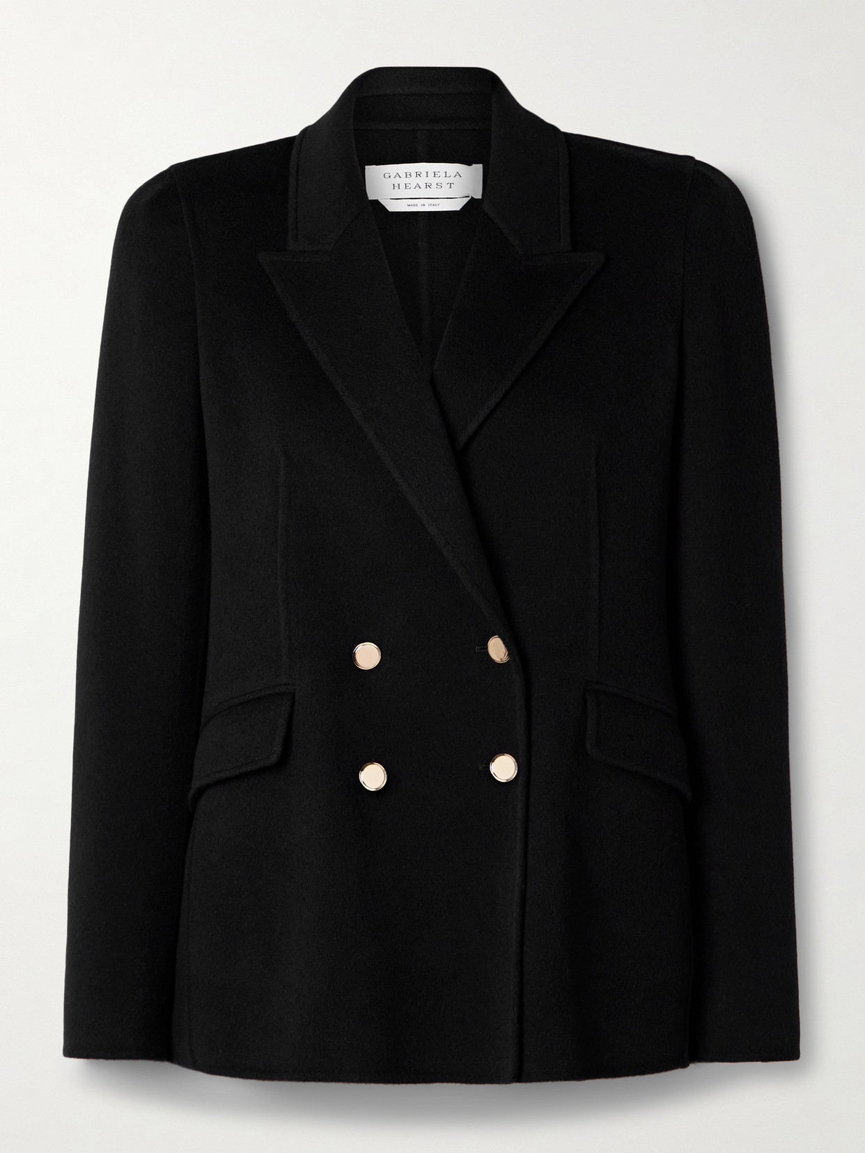 Gabriela Hearst - Lloyd Double-breasted Cashmere-felt Blazer - Black