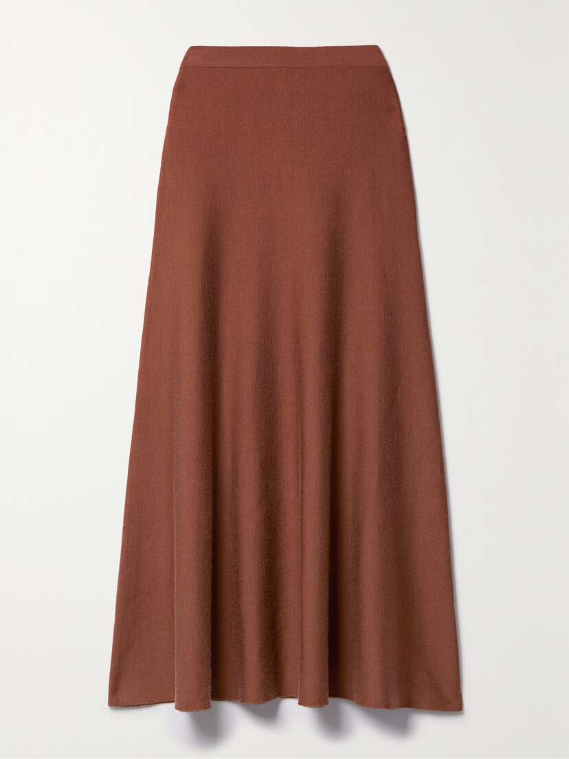 Gabriela Hearst Freddie Wool And Cashmere-blend Midi Skirt - x large