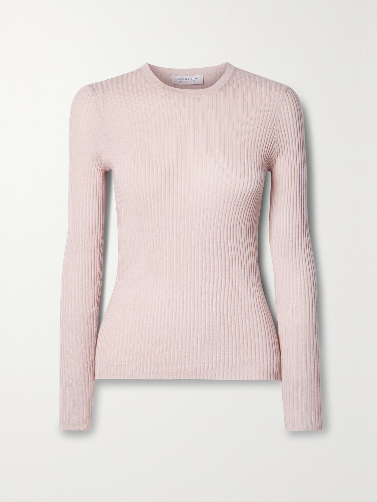 Gabriela Hearst Browning Ribbed Cashmere And Silk-blend Top - Pink