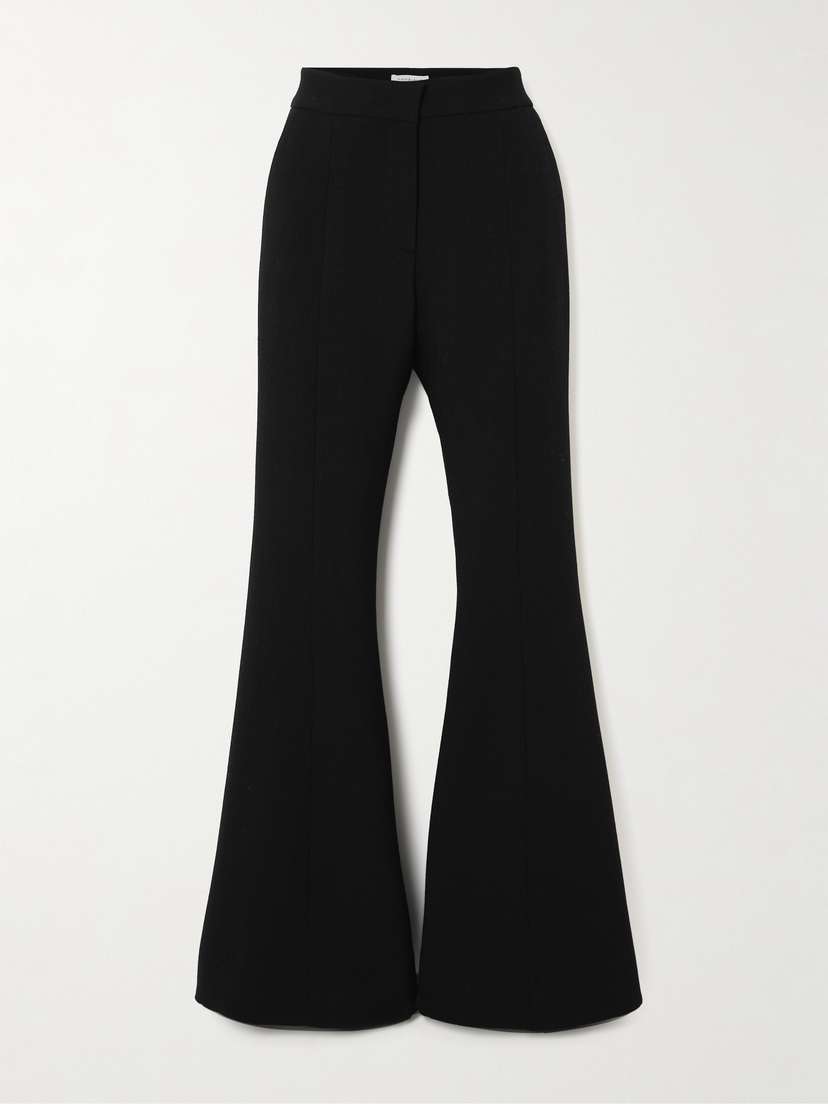 Gabriela Hearst Desmond Wool-crepe Flared Pants