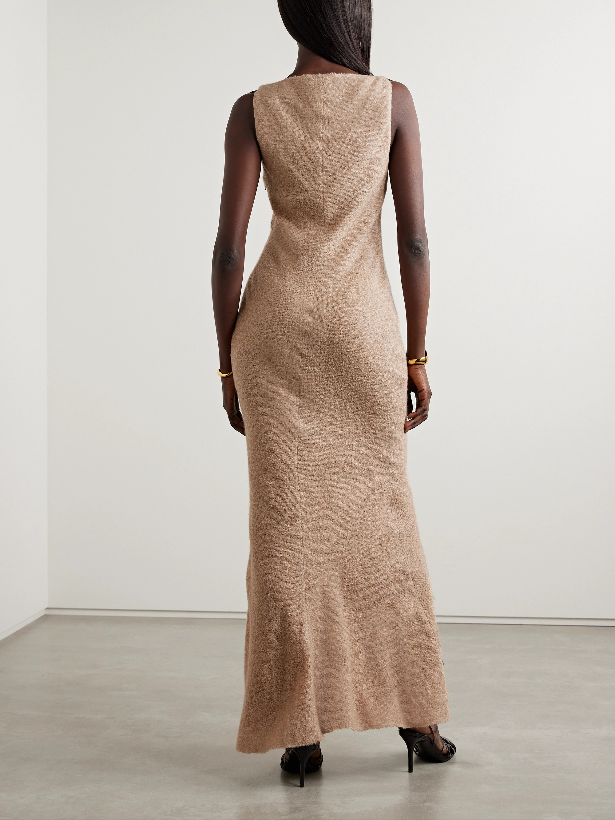 Gabriela Hearst Seren gathered silk-blend bouclé maxi dress thumbnail