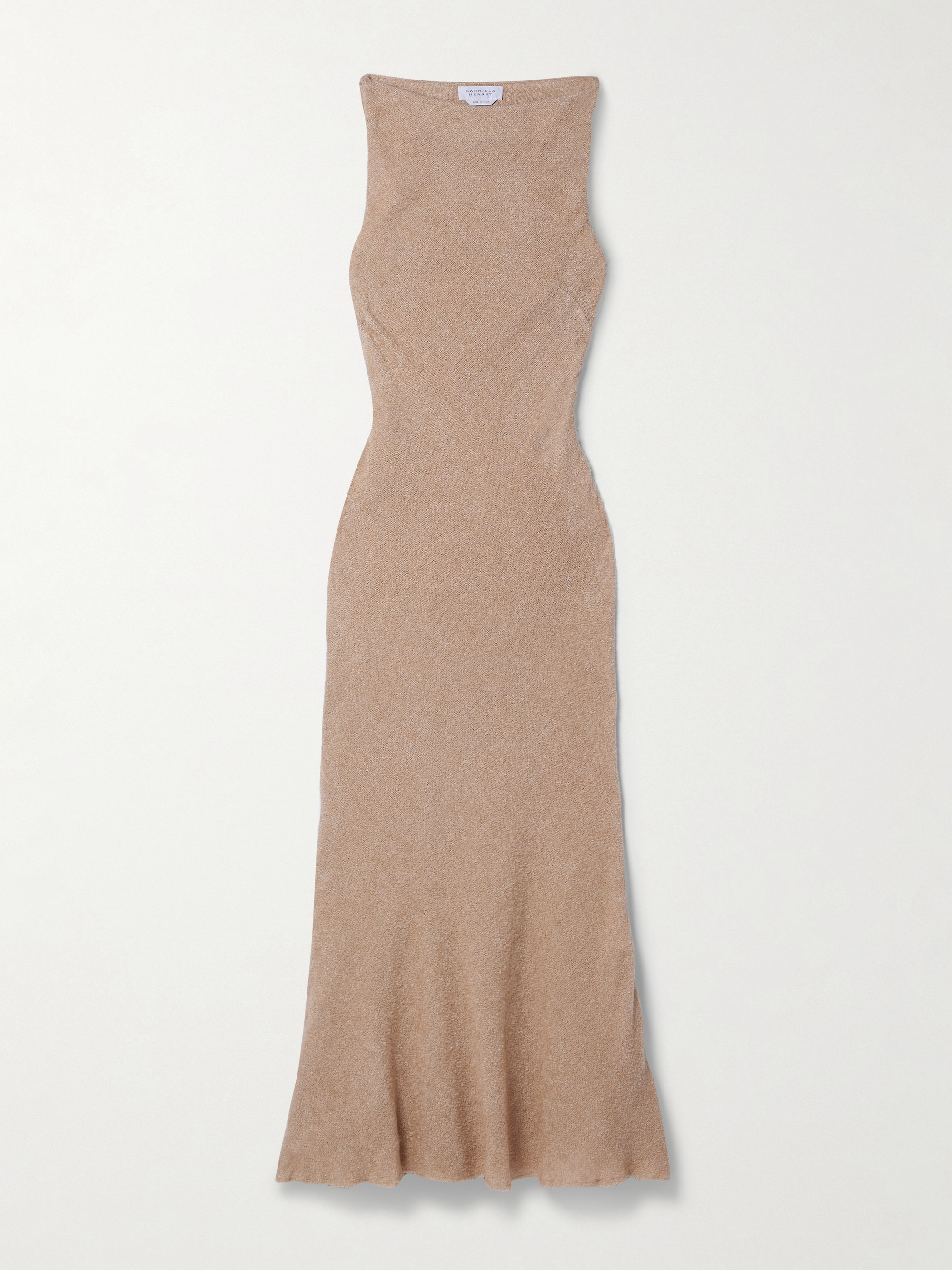 Gabriela Hearst Seren gathered silk-blend bouclé maxi dress thumbnail