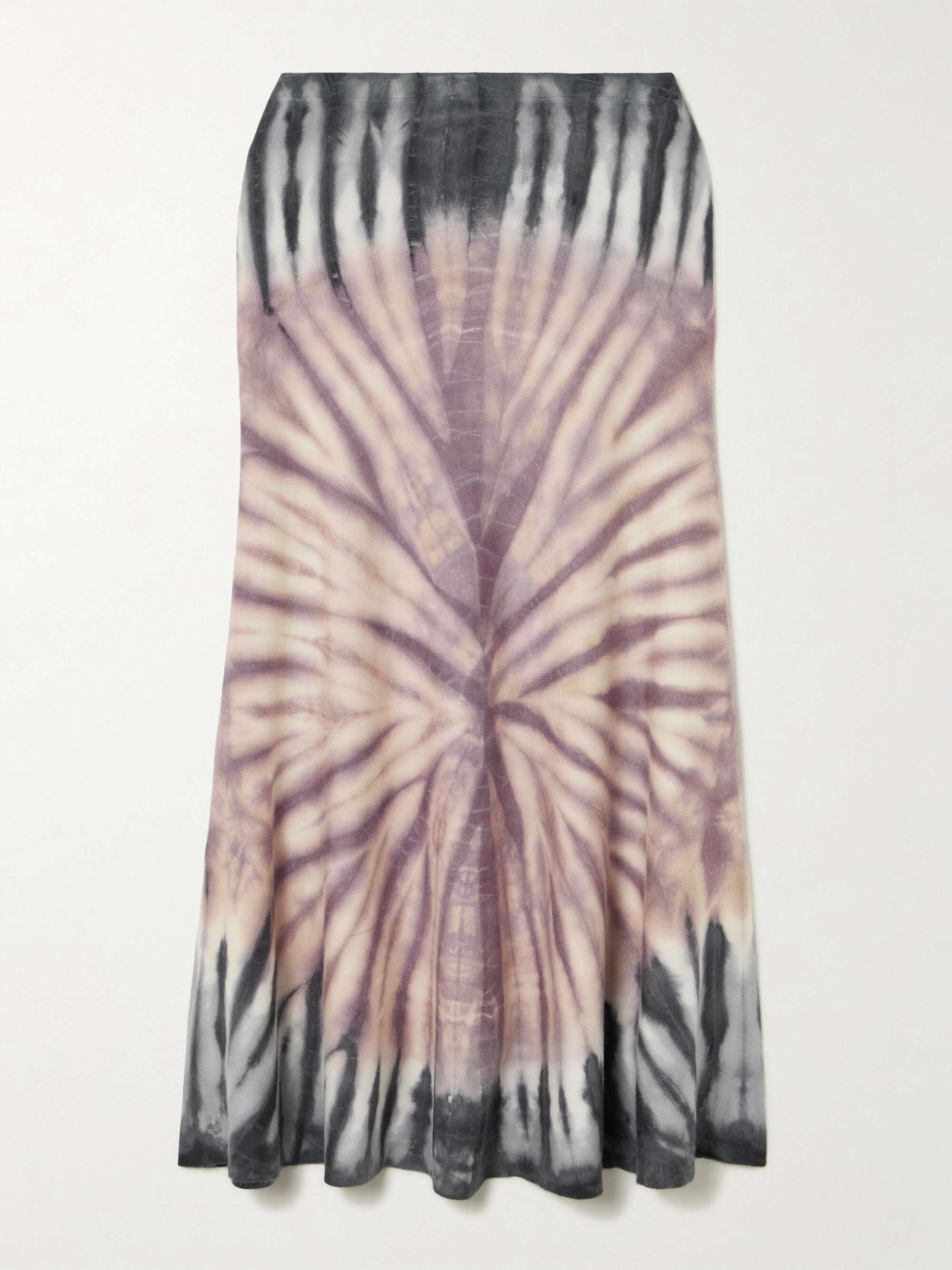 Tie dye silk midi skirt hotsell