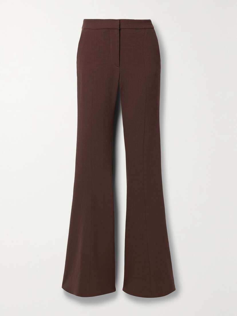 Gabriela Hearst Desmond Wool-crepe Flared Pants