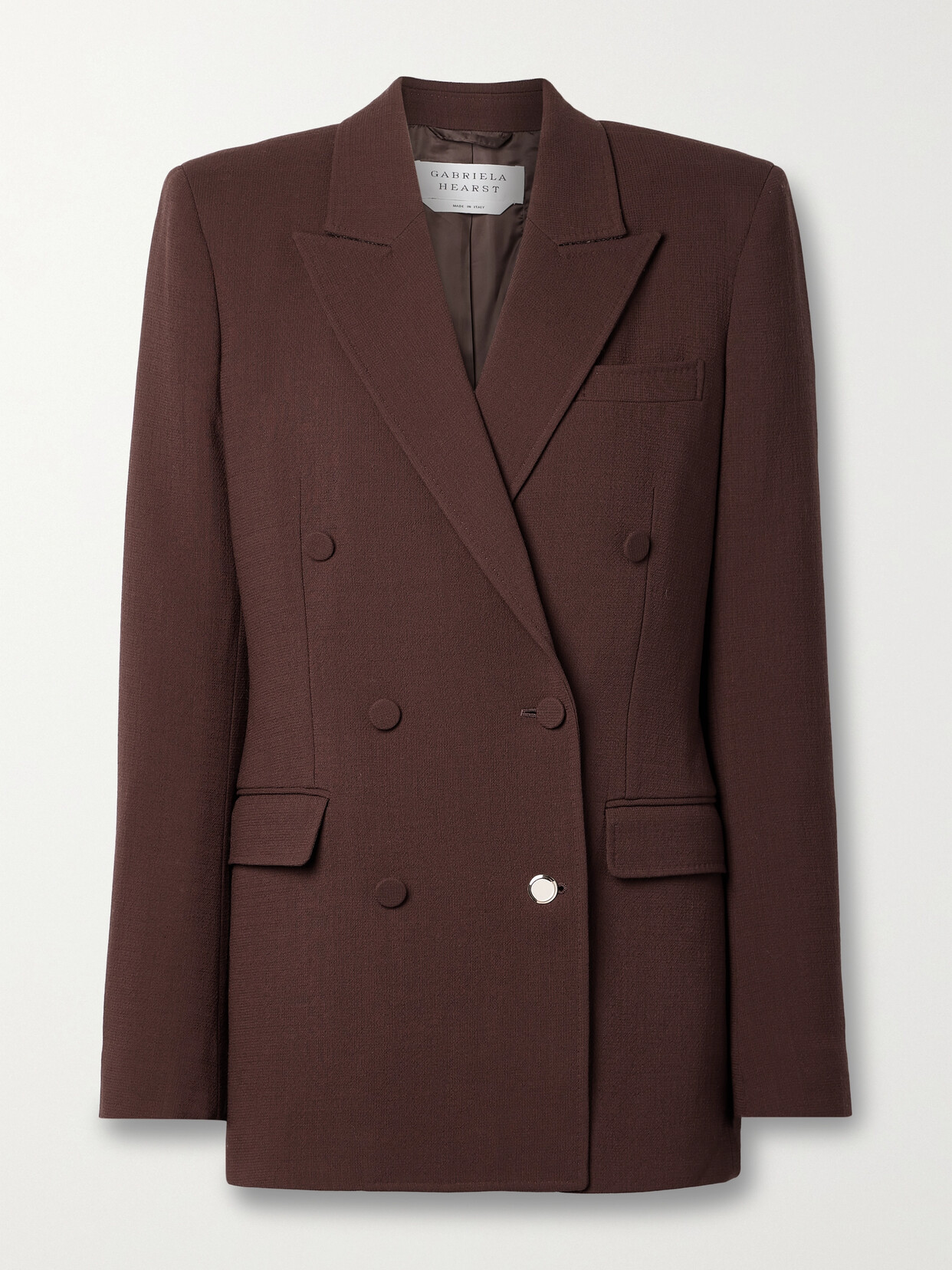 Gabriela Hearst - Gavin Double-breasted Wool-crepe Blazer - Red