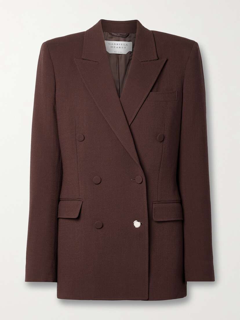 Gabriela Hearst Gavin Double-breasted Wool-crepe Blazer