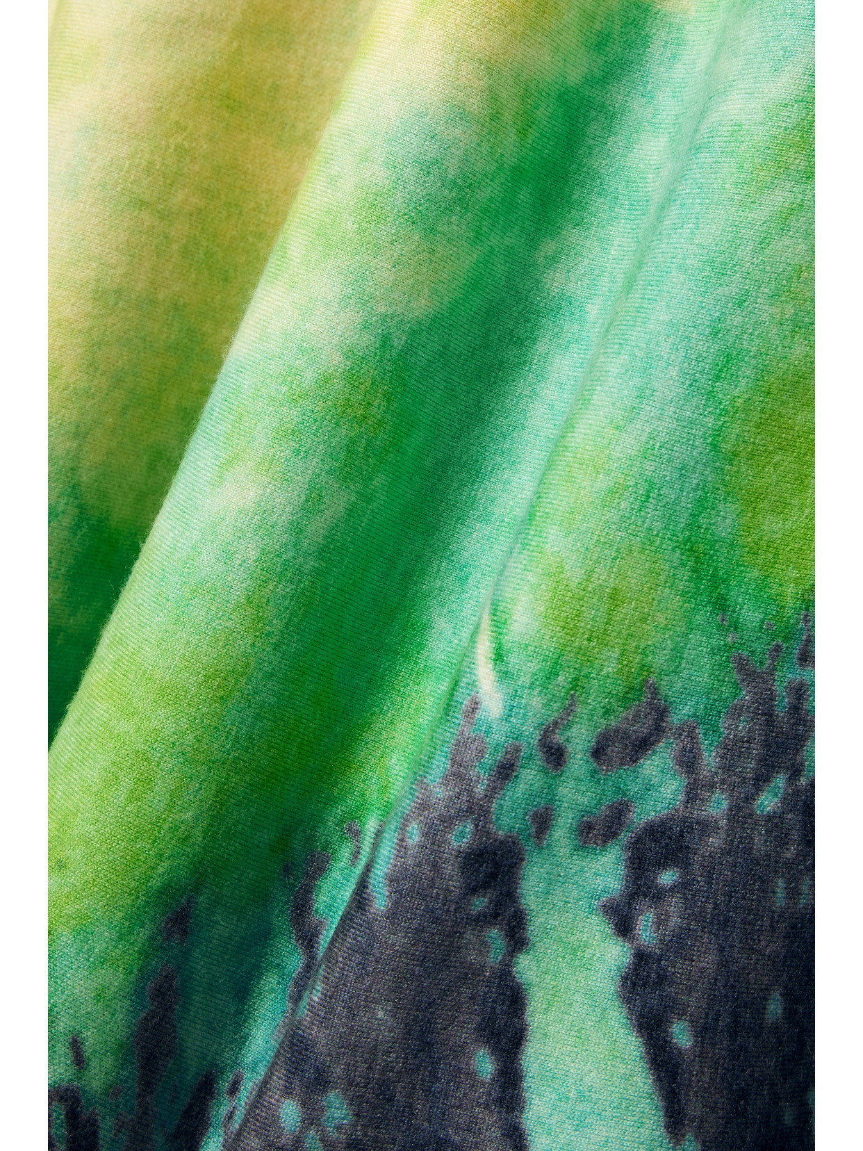 Olive Tie-Dyed Cashmere Midi