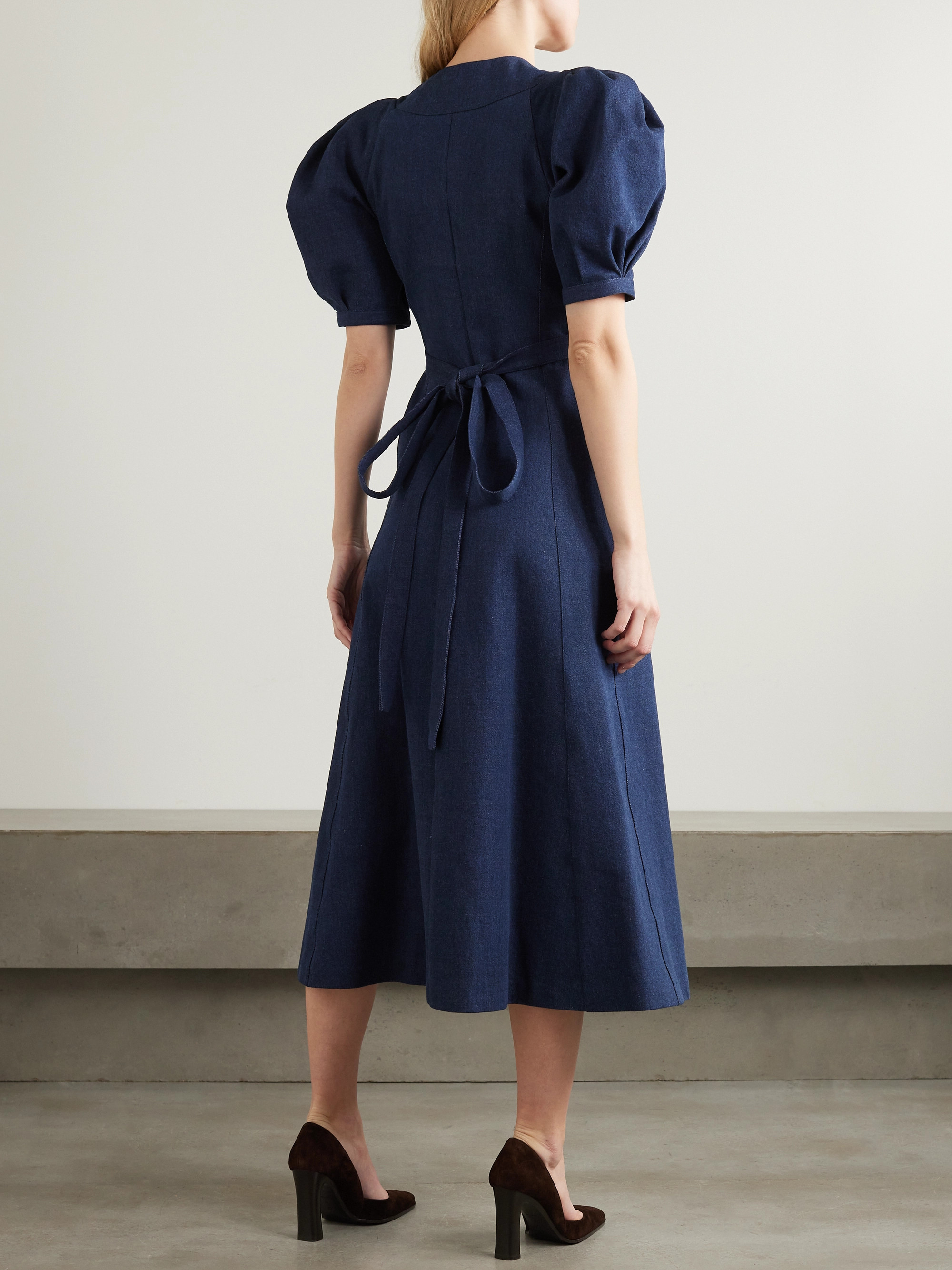 Gabriela Hearst Luz denim midi dress thumbnail