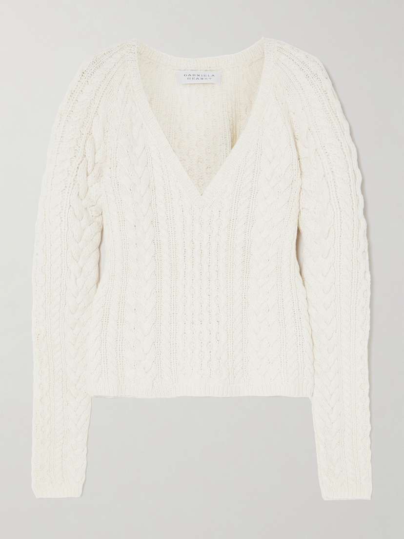 Gabriela Hearst Arwel Cable-knit Cashmere Sweater
