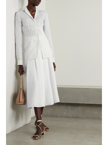 Gabriela Hearst Duff pleated linen shirt
