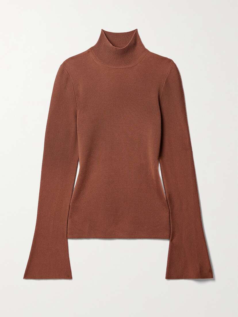 Gabriela Hearst Straun Wool And Cashmere-blend Turtleneck Top