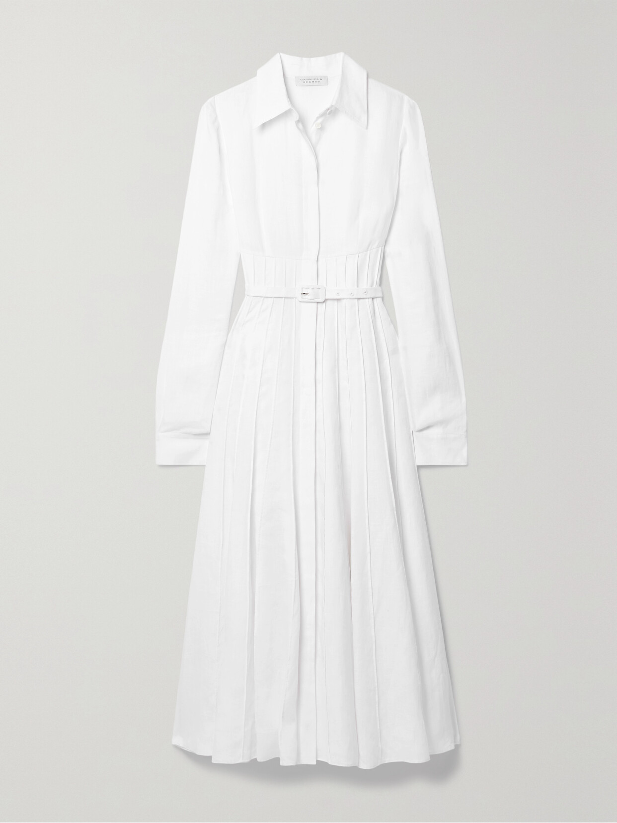 Gabriela Hearst - Dewi Linen Midi Shirt Dress - White