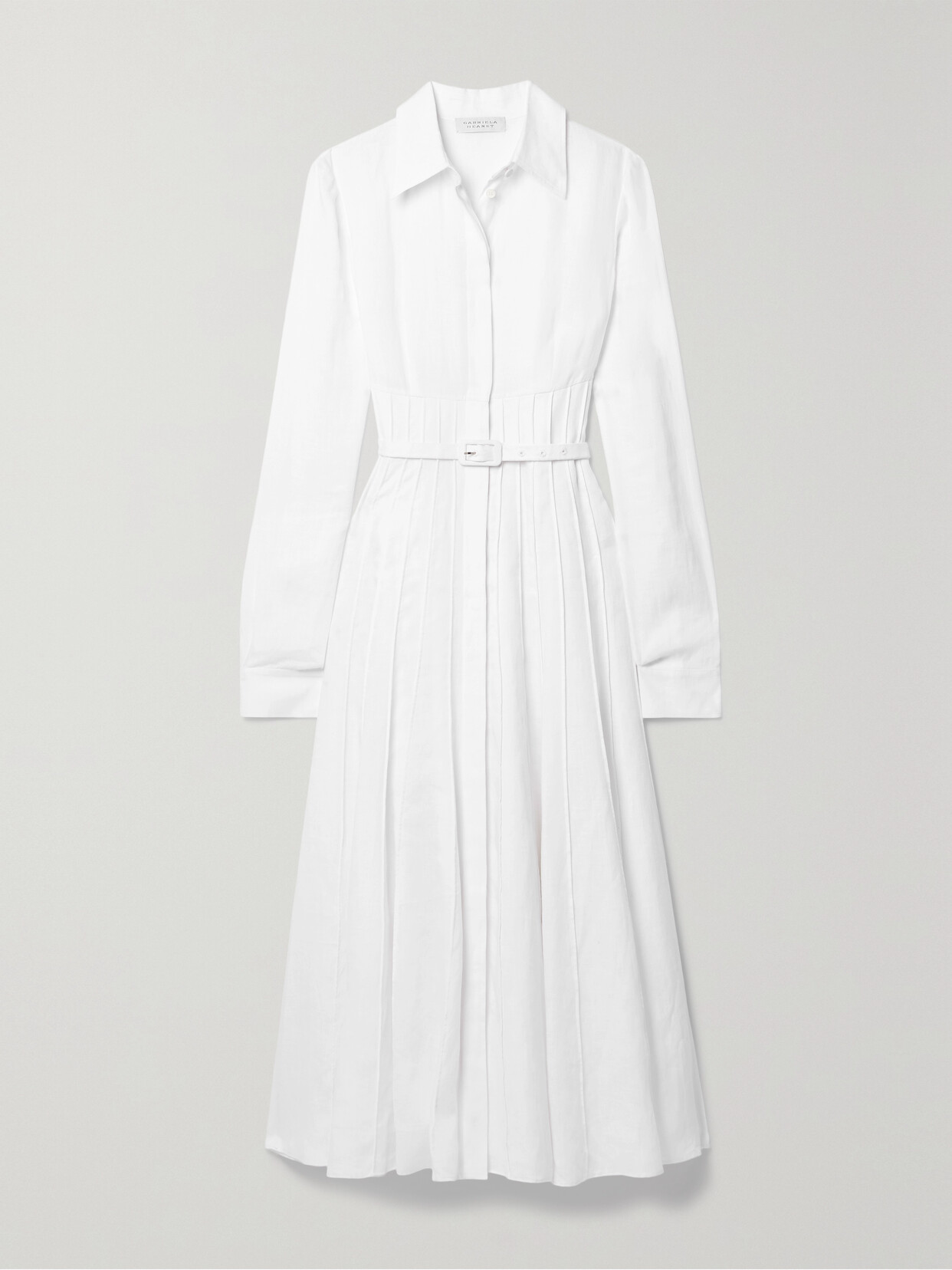 Gabriela Hearst - Dewi Linen Midi Shirt Dress - White