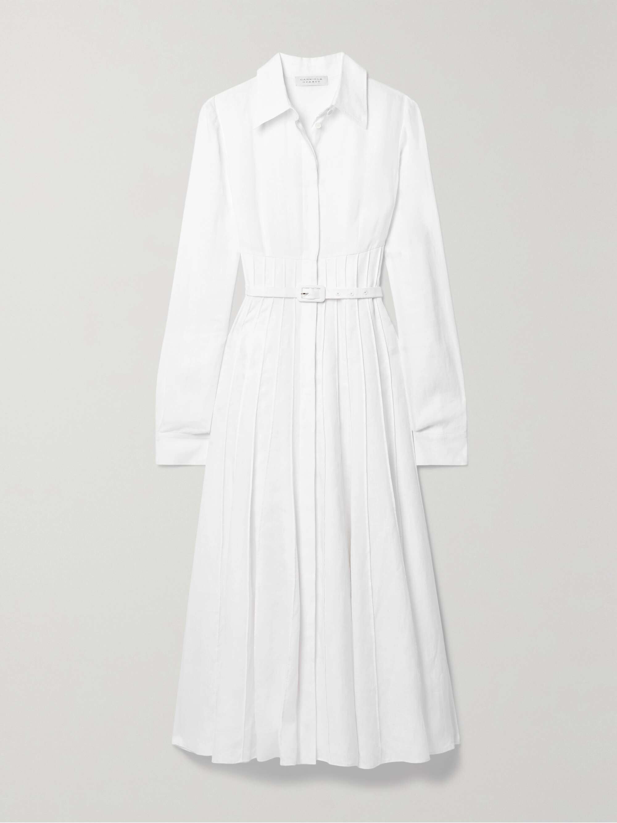 GABRIELA HEARST Dewi linen midi shirt dress | NET-A-PORTER