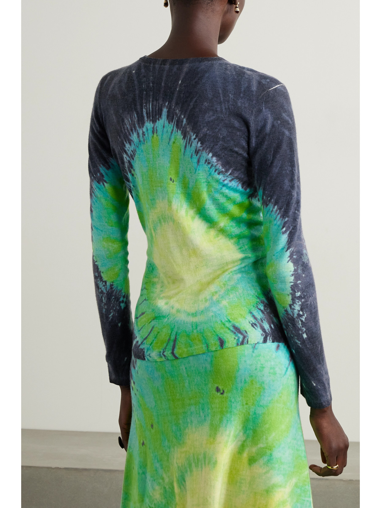 Shop Gabriela Hearst Miller Tie-dyed Cashmere Sweater In Multi