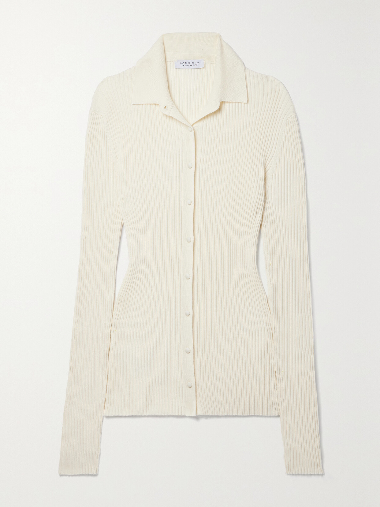 Gabriela Hearst - Onora Ribbed Cashmere And Silk-blend Cardigan - Ivory