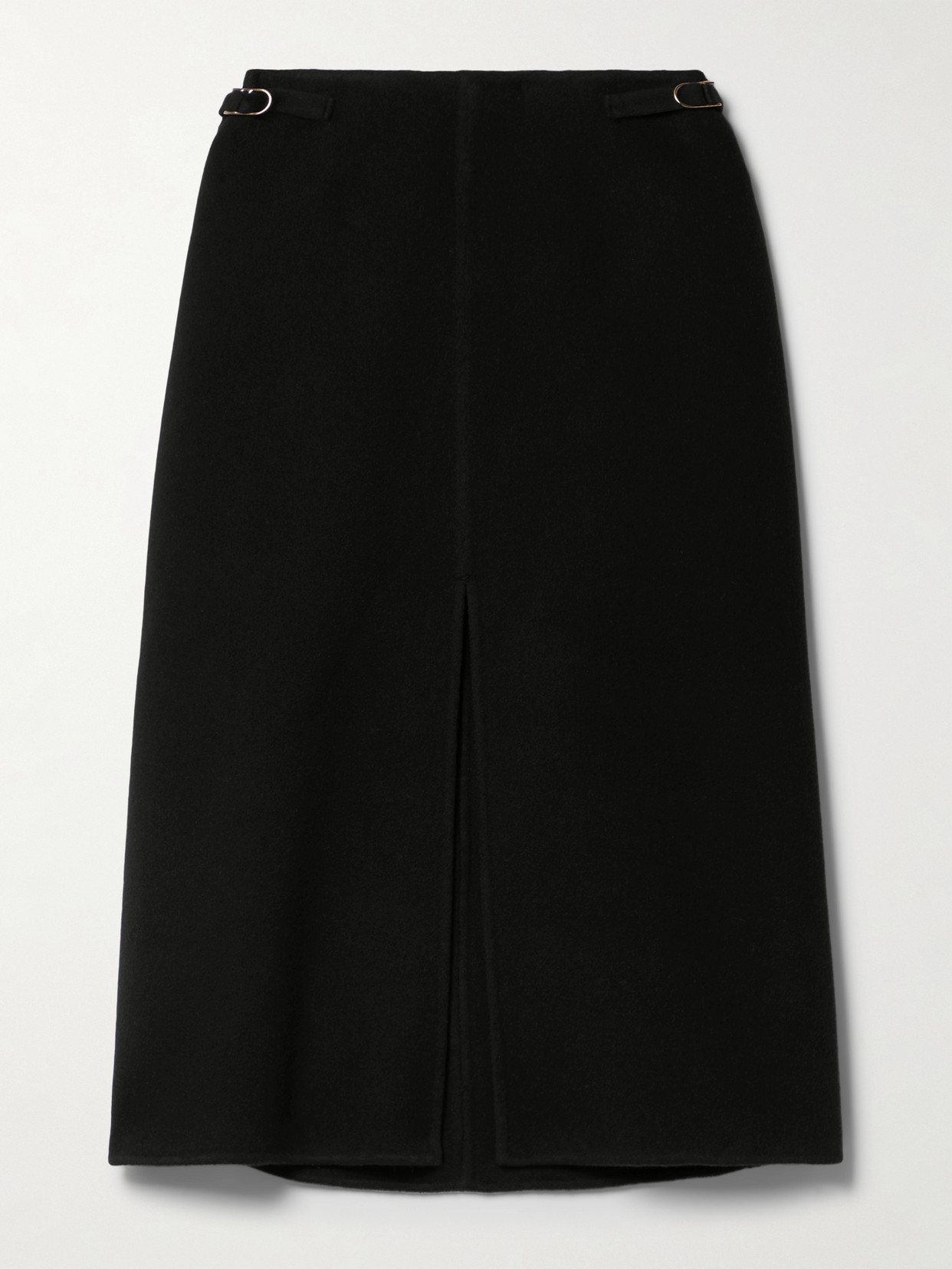 Gabriela Hearst Morelos Cashmere-felt Midi Skirt In Black