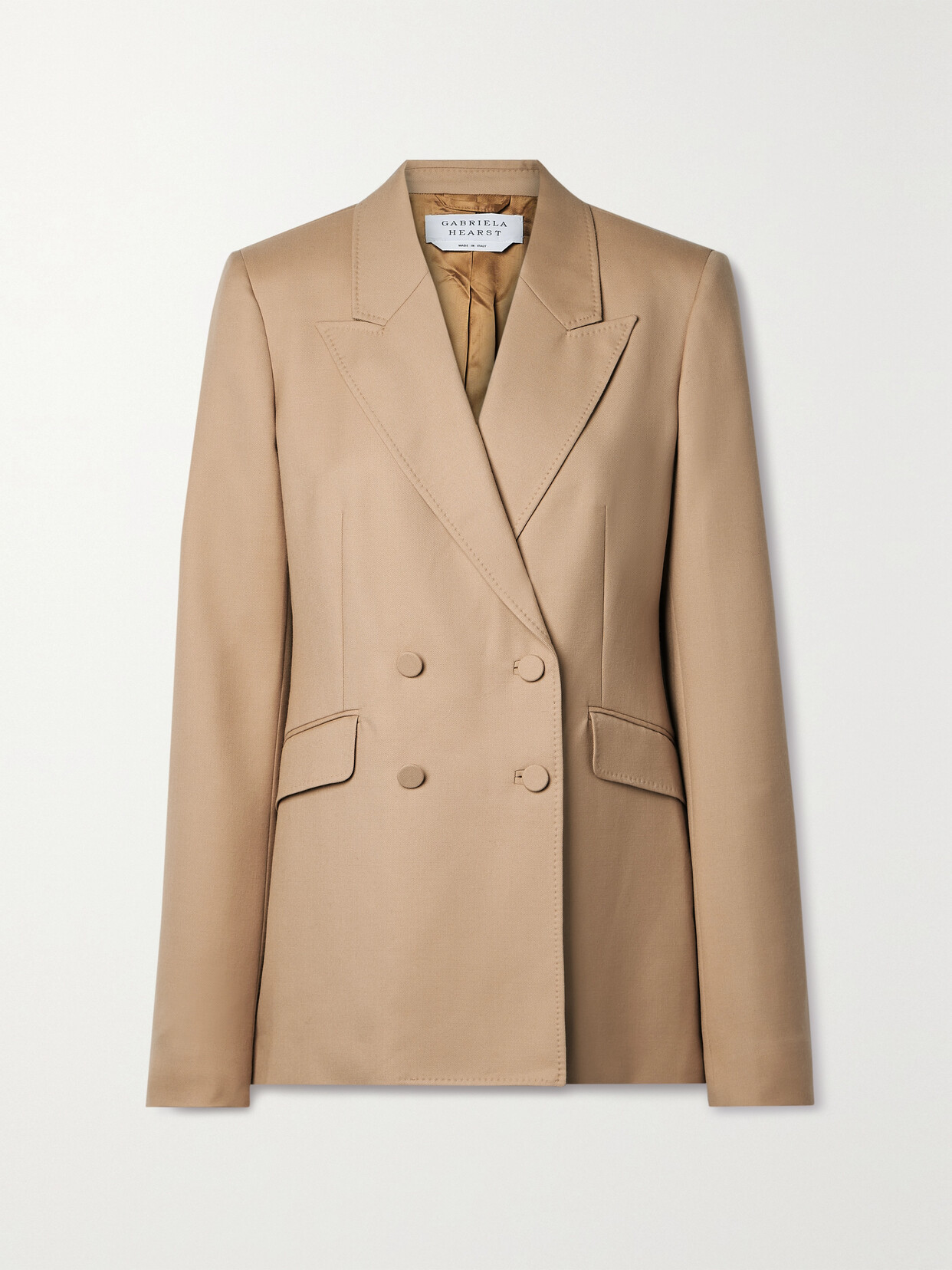 Gabriela Hearst Stephanie Double-breasted Wool-twill Blazer - Brown