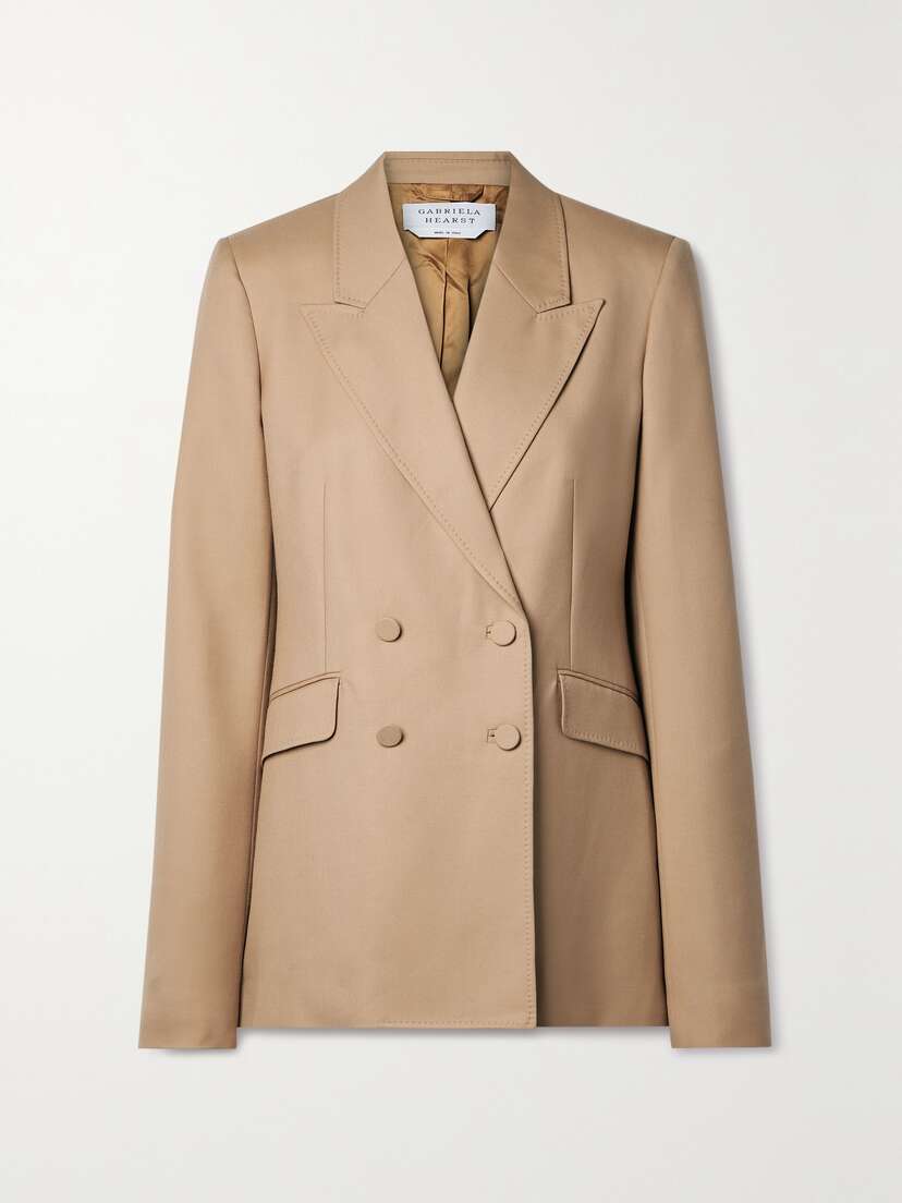Gabriela Hearst Stephanie Double-breasted Wool-twill Blazer