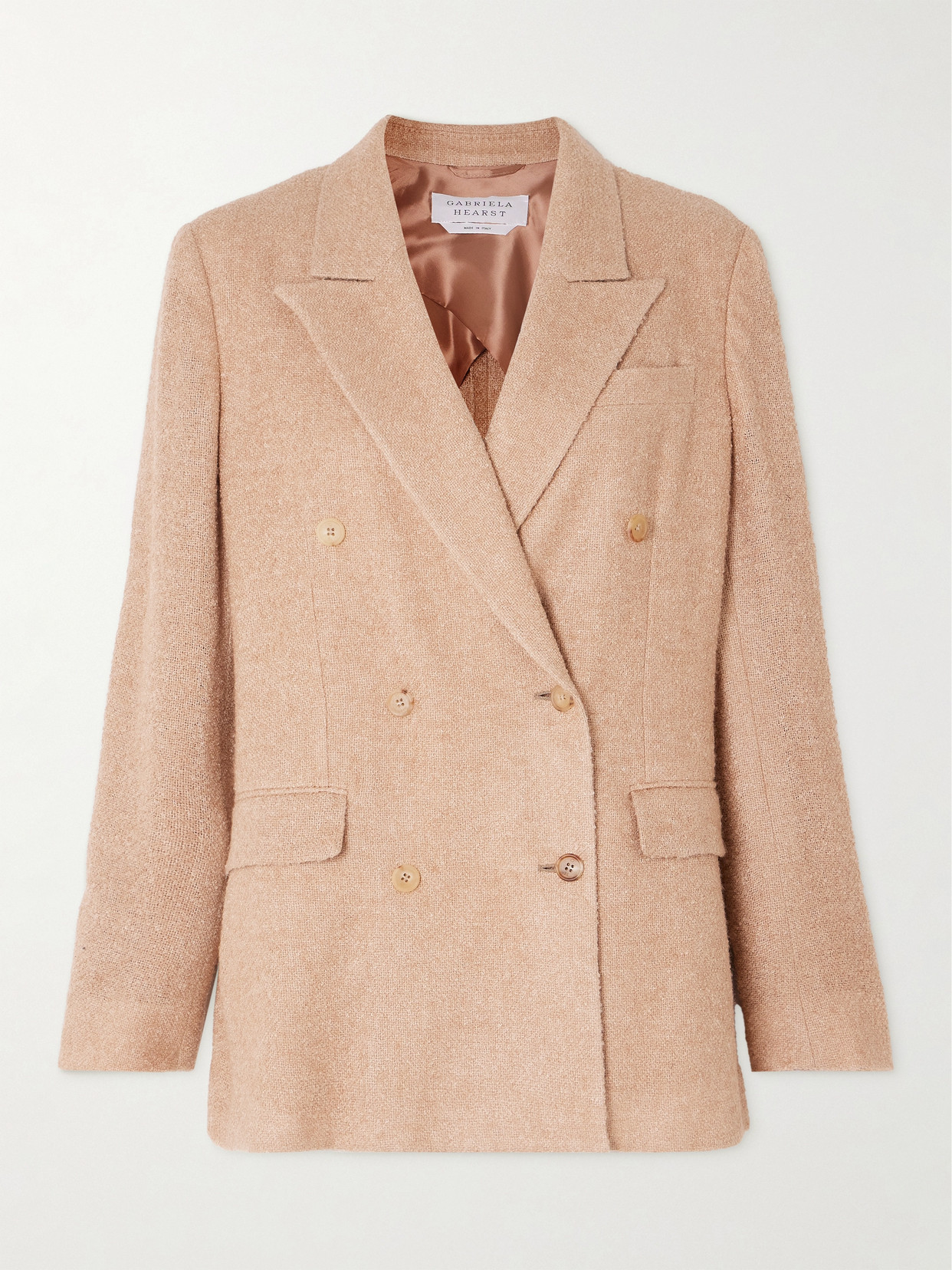 Gabriela Hearst - Amergin Silk-blend Bouclé-gauze Blazer - Brown