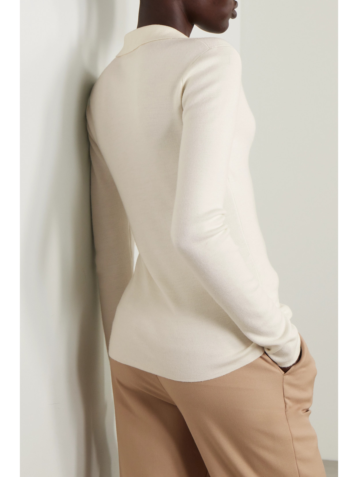 Shop Gabriela Hearst Samira Merino Wool Top In Ivory