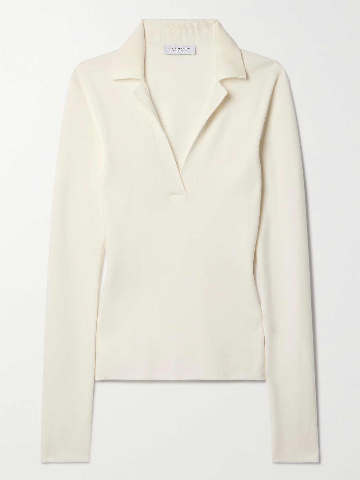 Gabriela Hearst Samira Merino Wool Top In Ivory