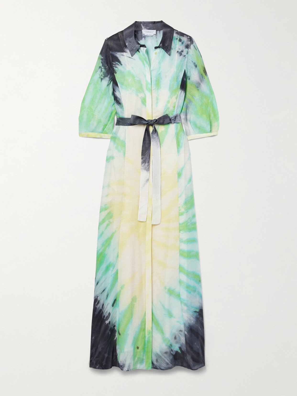 Gabriela Hearst - Daisy Belted Tie-dyed Cashmere, Silk And Wool-blend Maxi Dress - Multi