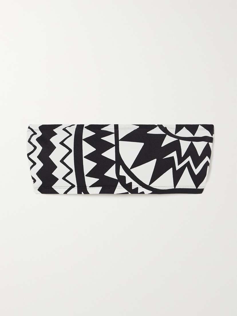 Eres Terre Printed Bandeau Bikini Top